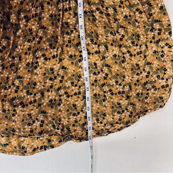 William Rast Mustard Floral Print Top Size M - Picture 12 of 13